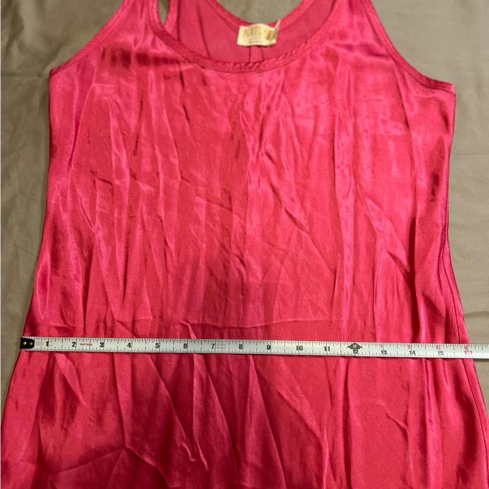Nation LTD tank midi satin dress in pink color Size Medium - Picture 6 of 16